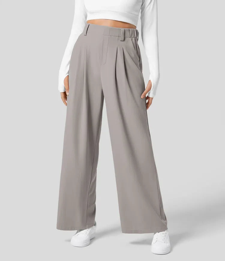 Lena | Wide Leg Waffle Trouser