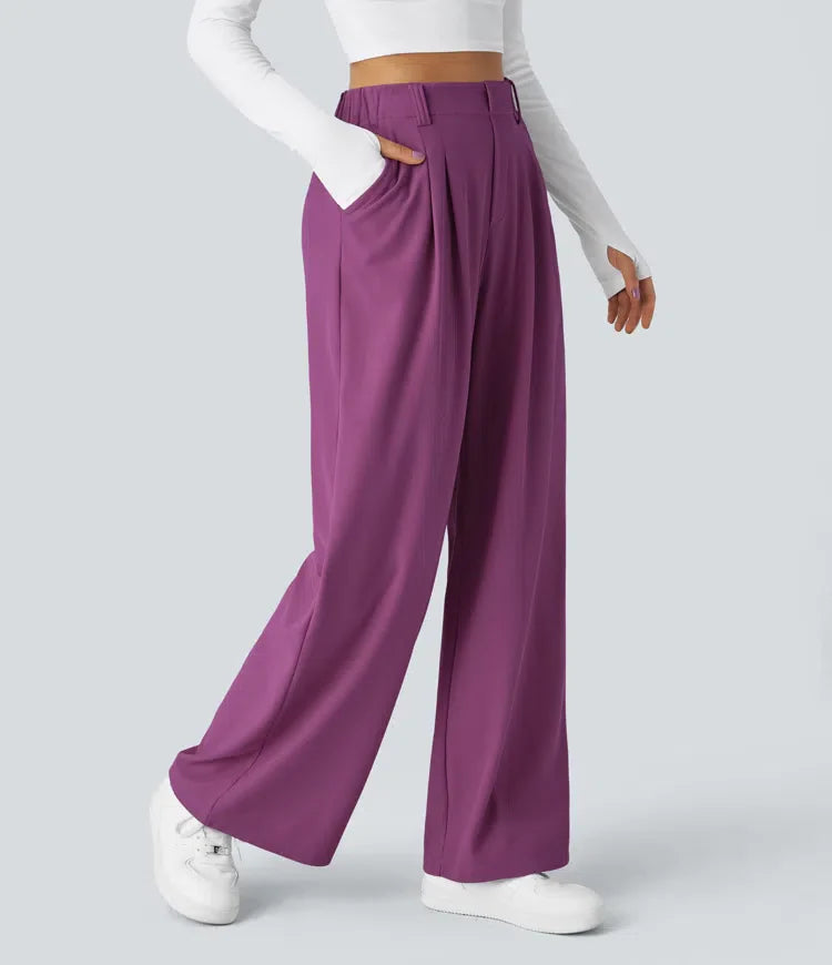 Lena | Wide Leg Waffle Trouser