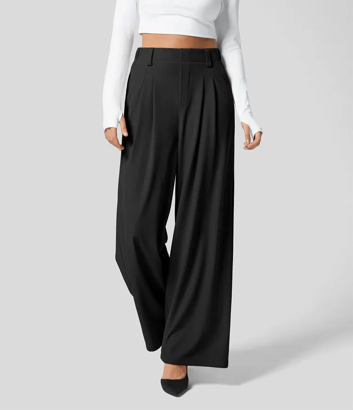 Lena | Wide Leg Waffle Trouser