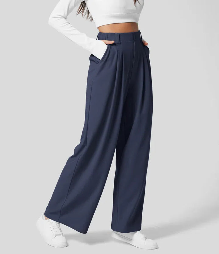Lena | Wide Leg Waffle Trouser