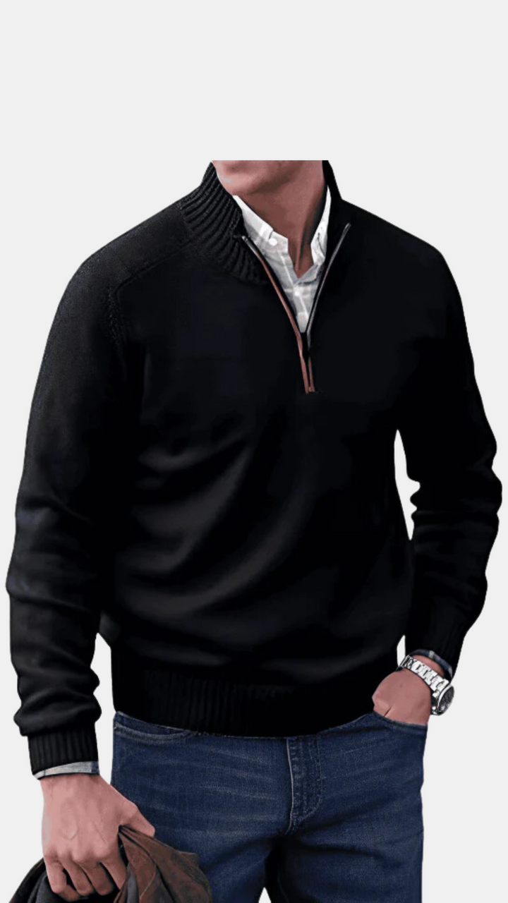 David | Elegant zippered sweater