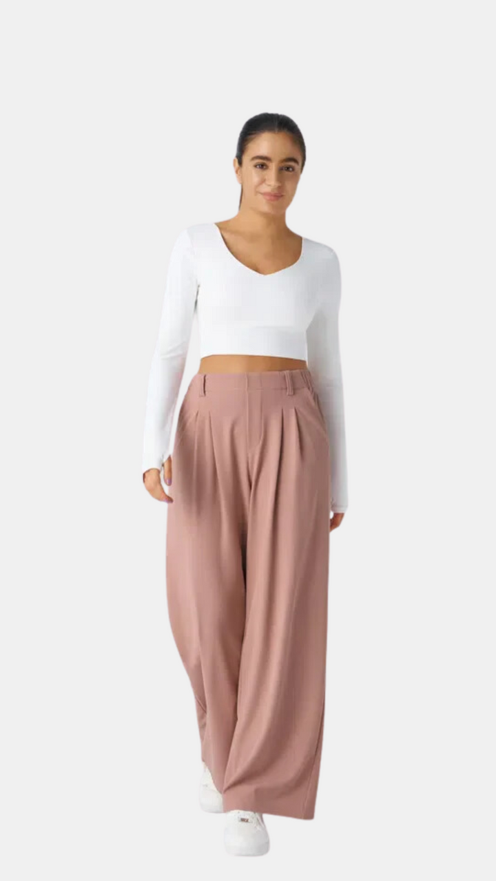 Lena | Wide Leg Waffle Trouser