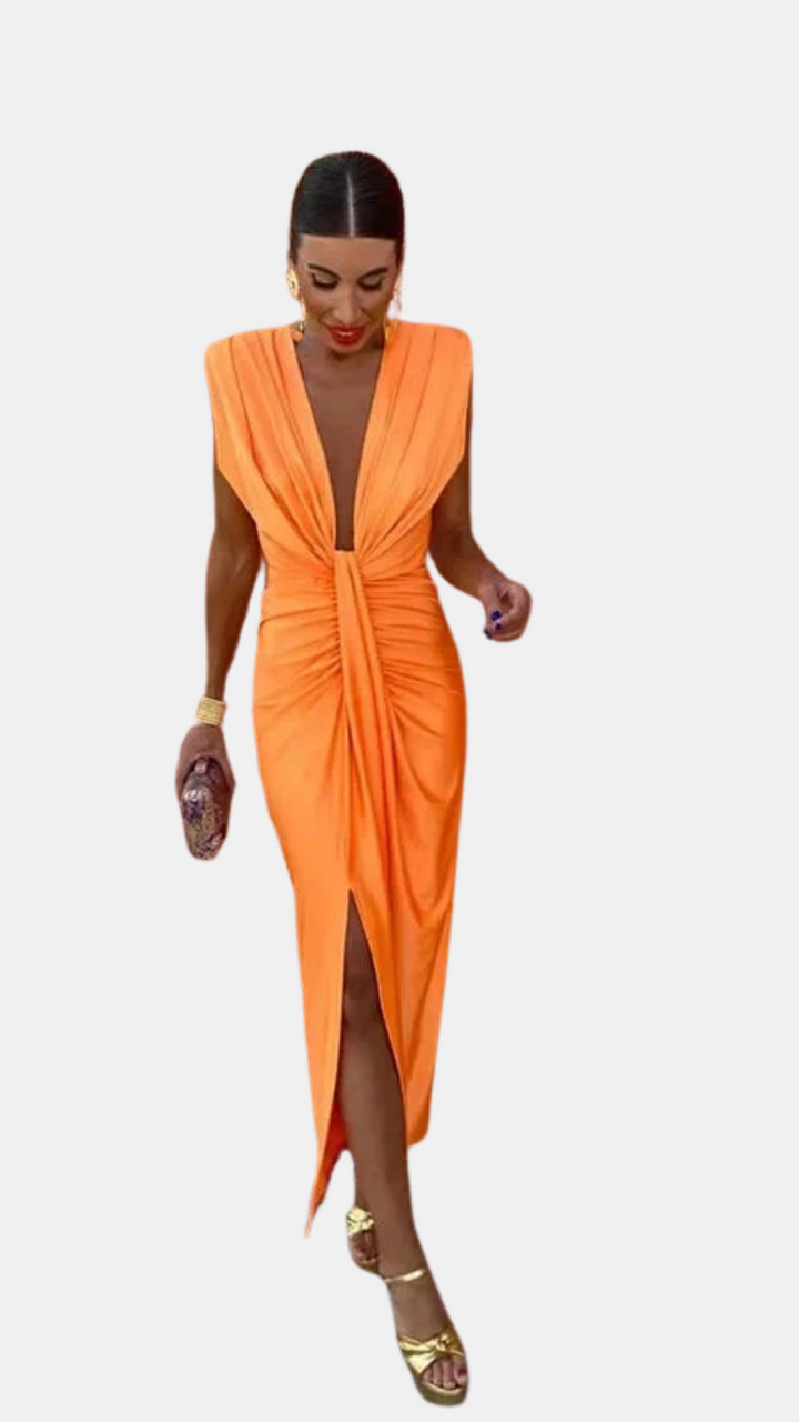 Molly | Elegant Dress with Deep Neckline