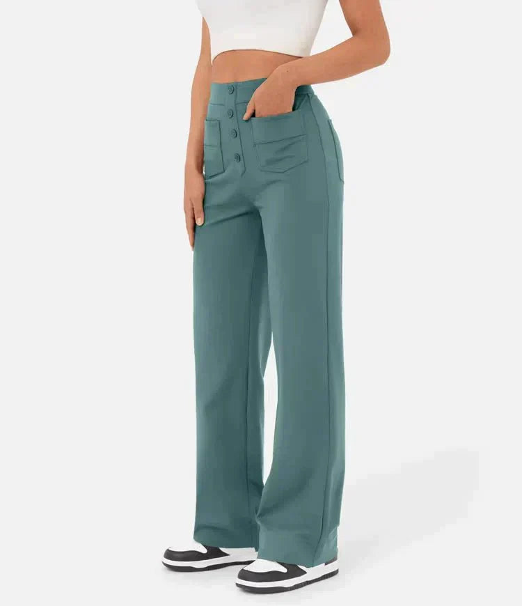 Ellanice | High-Waisted Elastic Casual Pants